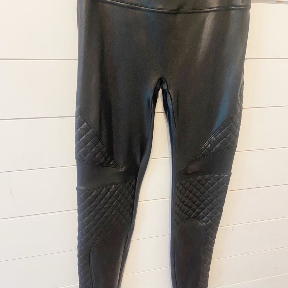 Spanx | Women’s Faux Leather Moto Leggings Size Large - Picture 5 of 10